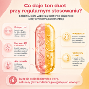 Kolagenowy Duet dla Skóry: For Skin z CoQ10 + Witamina C